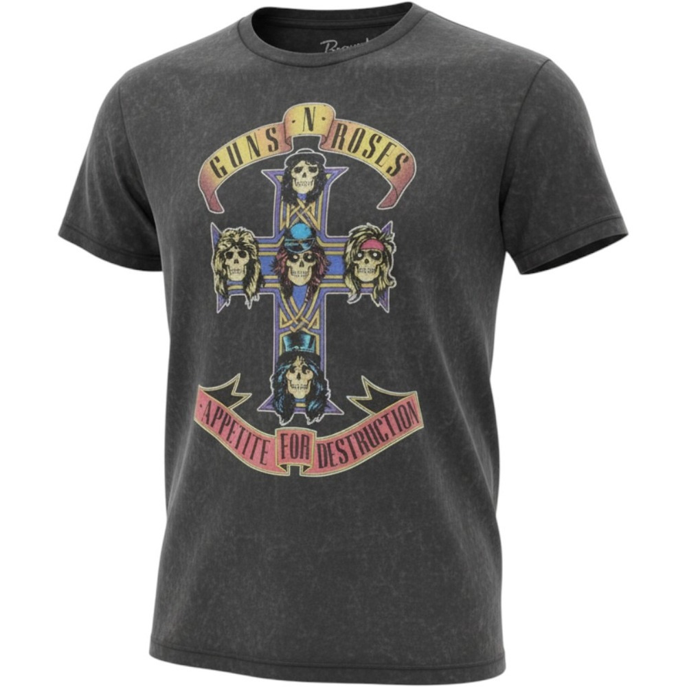 Guns N Roses Shirt Mens Medium Black Appetite For Destruction Band Tee‎ Bravado